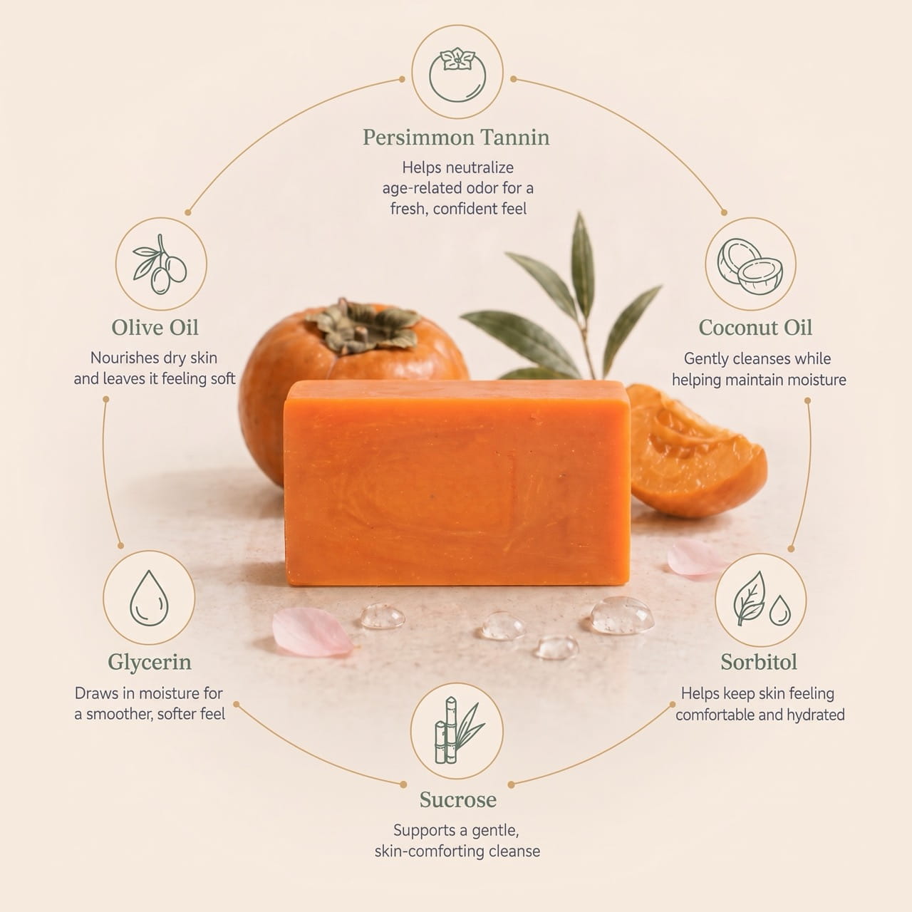 Yuki Persimmon Soap Kit